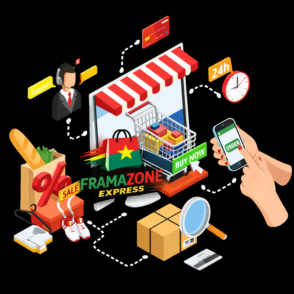 Vitrine commercant avec produits